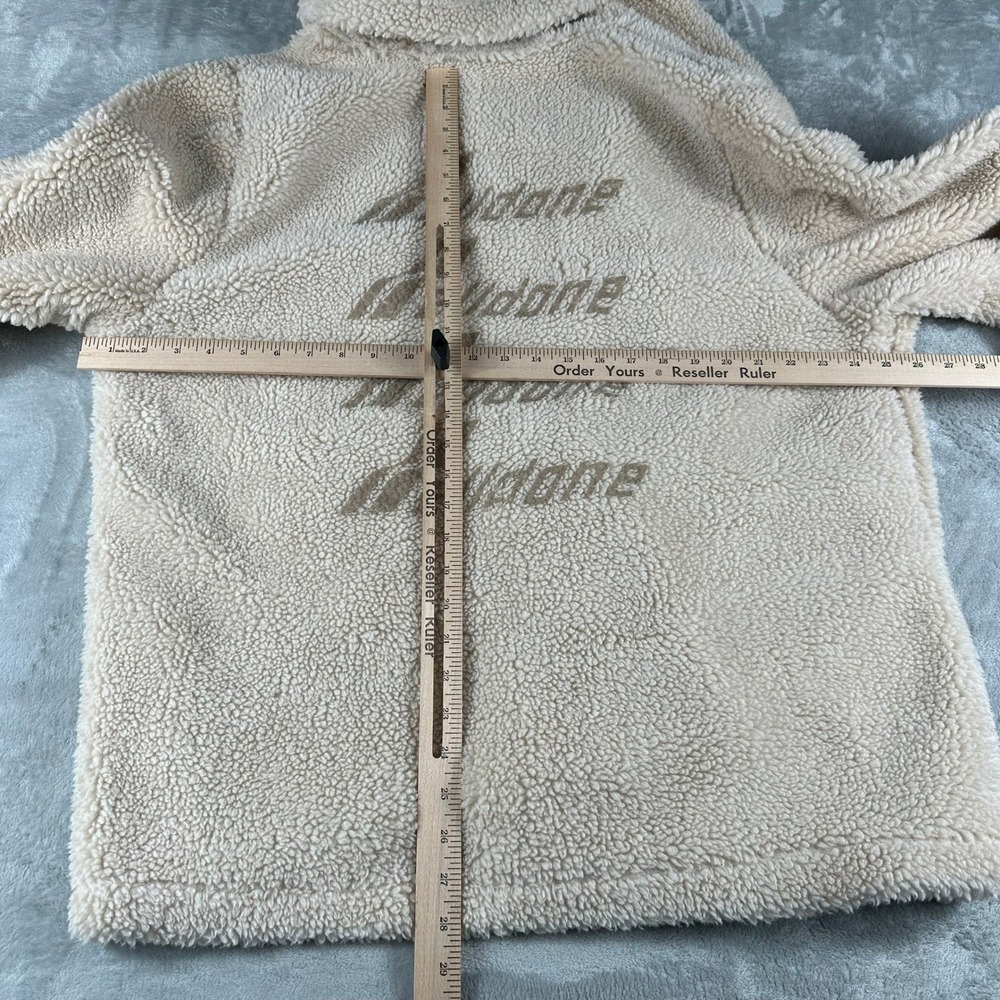 We11done Reversible Sherpa Faux Suede Coat Unisex OS Beige Streetwear Oversized - Picture 5 of 5